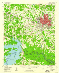 Texarkana 1954 topographic map thumbnail