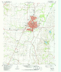 Bonham 1984 topographic map thumbnail