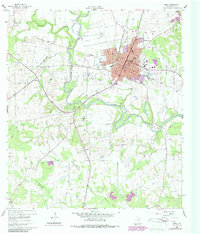 Cuero 1960 topographic map preview