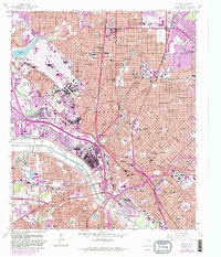 Dallas 1958 topographic map preview