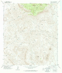 Emory Peak 1971 topographic map thumbnail