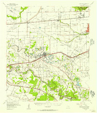 Sugar Land 1955 topographic map thumbnail