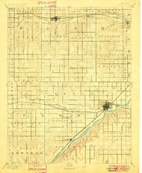 Larned 1891 topographic map preview