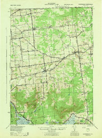 Churubusco 1943 topographic map thumbnail