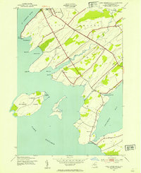 Cape Vincent South 1942 topographic map thumbnail