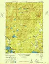 Caroga Lake 1945 topographic map thumbnail
