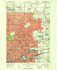 Buffalo NE 1950 topographic map thumbnail