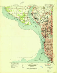 Buffalo NW 1950 topographic map thumbnail