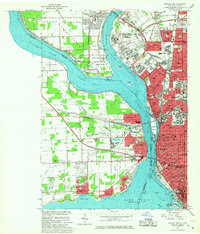 Buffalo NW 1965 topographic map thumbnail