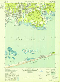 Bay Shore East 1944 topographic map thumbnail