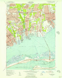 Bay Shore West 1954 topographic map thumbnail