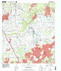 Tomball 1995 topographic map thumbnail