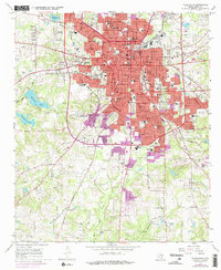 Tyler South 1966 topographic map thumbnail