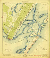 Aransas Pass 1925 topographic map preview