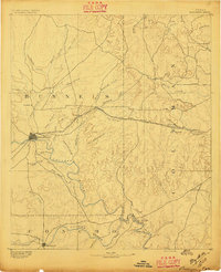 Ballinger 1892 topographic map thumbnail