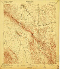 Bone Spring 1918 topographic map thumbnail