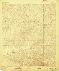 Fort McKavett 1893 topographic map thumbnail