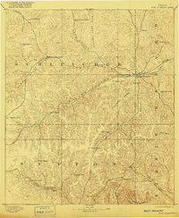 Fort McKavett 1893 topographic map thumbnail