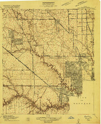 Houston Heights 1915 topographic map thumbnail