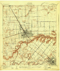 Harlingen 1929 topographic map thumbnail