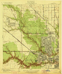Houston Heights 1922 topographic map thumbnail