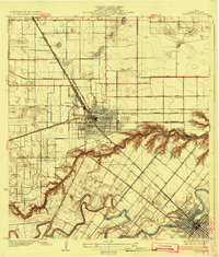 Harlingen 1932 topographic map preview