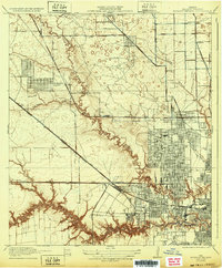 Houston Heights 1922 topographic map thumbnail