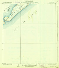 San Luis Pass 1933 topographic map thumbnail