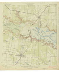 Robstown 1925 topographic map preview