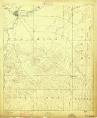 San Angelo 1892 topographic map thumbnail