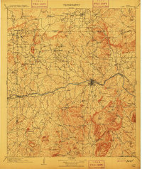 Llano 1909 topographic map preview