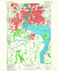 Niagara Falls 1965 topographic map thumbnail