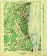 Nyack 1943 topographic map thumbnail
