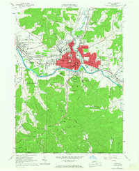 Olean 1961 topographic map thumbnail