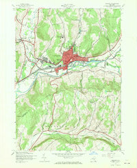 Oneonta 1943 topographic map thumbnail
