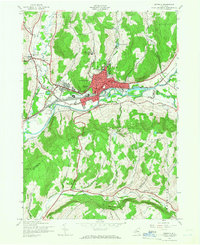 Oneonta 1943 topographic map thumbnail