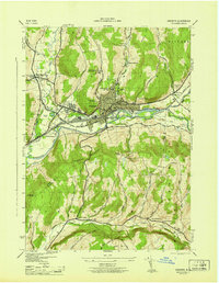 Oneonta 1945 topographic map thumbnail