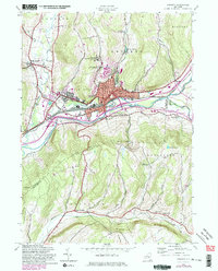 Oneonta 1943 topographic map thumbnail