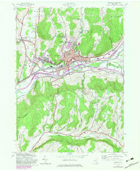 Oneonta 1943 topographic map thumbnail