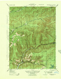 Peekamoose Mountain 1943 topographic map thumbnail