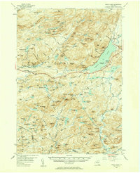 Piseco Lake 1954 topographic map thumbnail