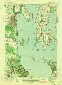 Plattsburg 1943 topographic map thumbnail