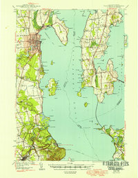 Plattsburg 1943 topographic map thumbnail
