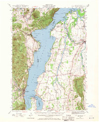 Port Henry 1945 topographic map thumbnail