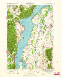 Port Henry 1945 topographic map thumbnail