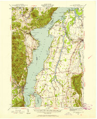 Port Henry 1945 topographic map thumbnail