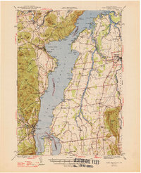 Port Henry 1947 topographic map thumbnail