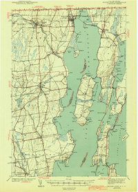 Rouses Point 1943 topographic map thumbnail