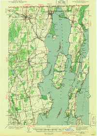Rouses Point 1943 topographic map thumbnail