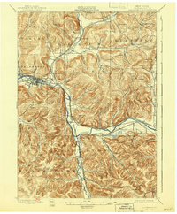 Salamanca 1900 topographic map thumbnail